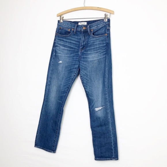 Madewell straight crop distressed jeans - Picture 10 of 14